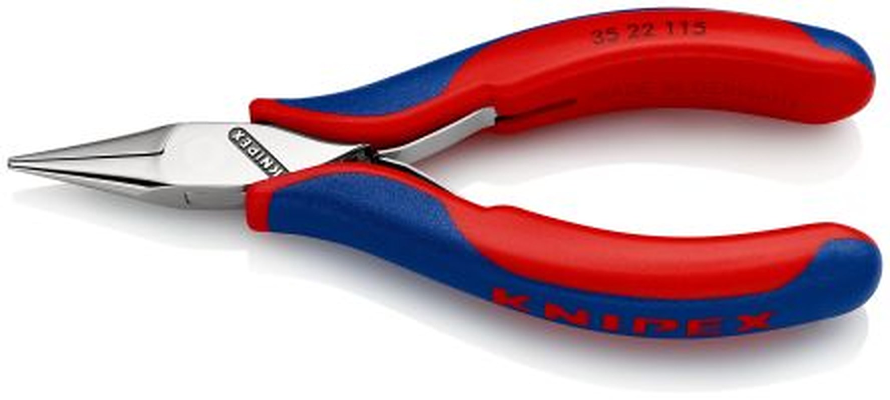 Knipex 35 22 1-Piece Long Nose Plier, 115mm Overall Internal, 22.5mm Jaw