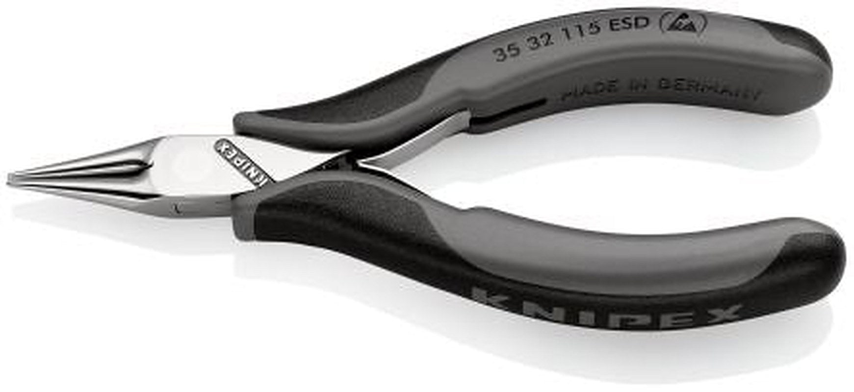 Knipex 35 32 1-Piece Long Nose Plier, 115mm Overall, 22.5mm Jaw ESD Safe