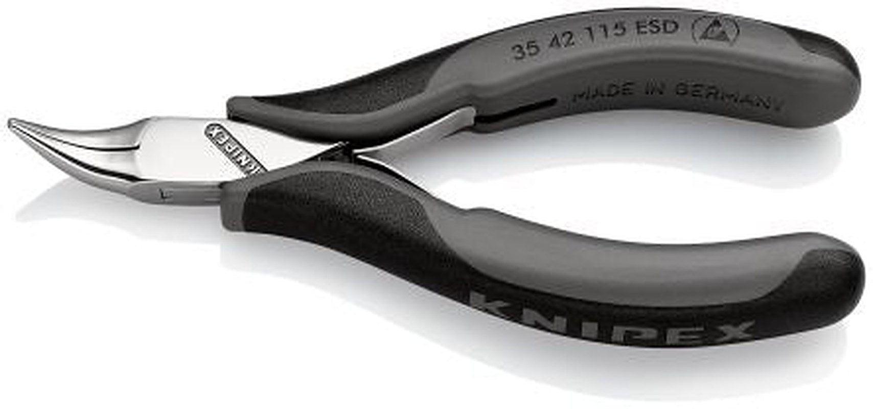 Knipex 35 42 1-Piece Long Nose Plier, 115mm Overall, 22.5mm Jaw ESD Safe