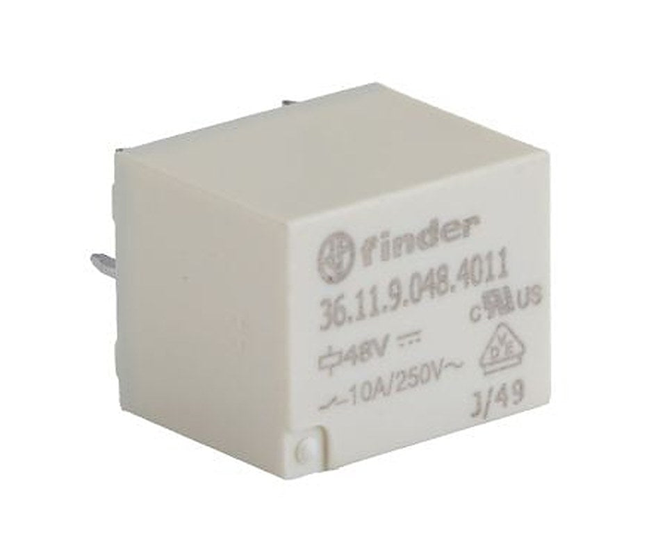Finder PCB Power Relay, 48V dc Coil, 10A Switching Current, SPDT