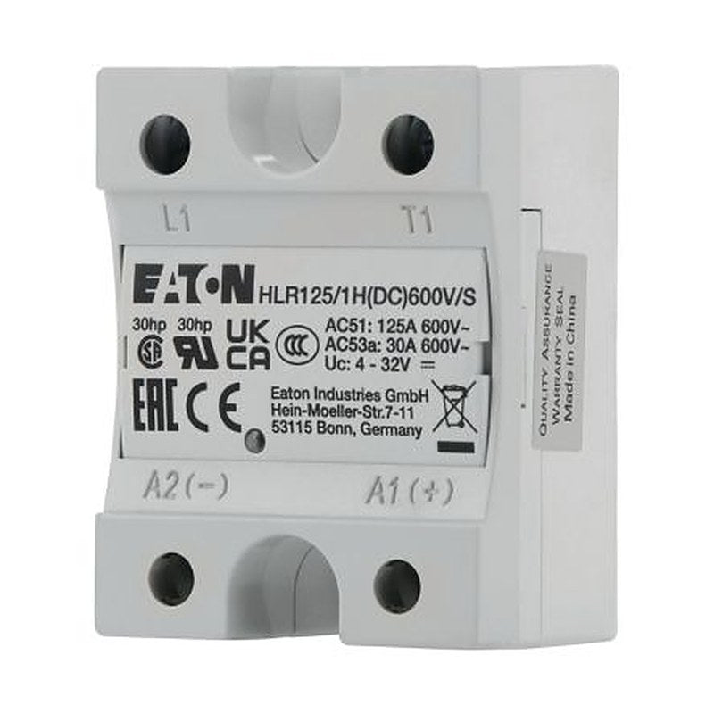 Eaton HLR Series Solid State Relay, 125 A Load, Chassis Mount, 660 V ac Load, 32V dc Control