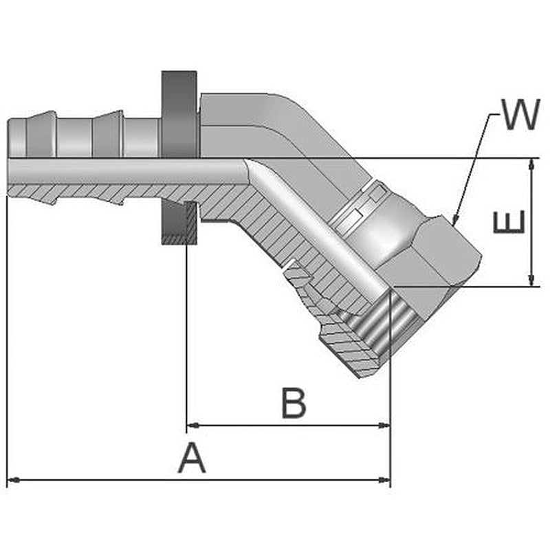 Parker 36C82-15-8B Hydraulic Fitting Female, Brass, 0.5 in Hose ID