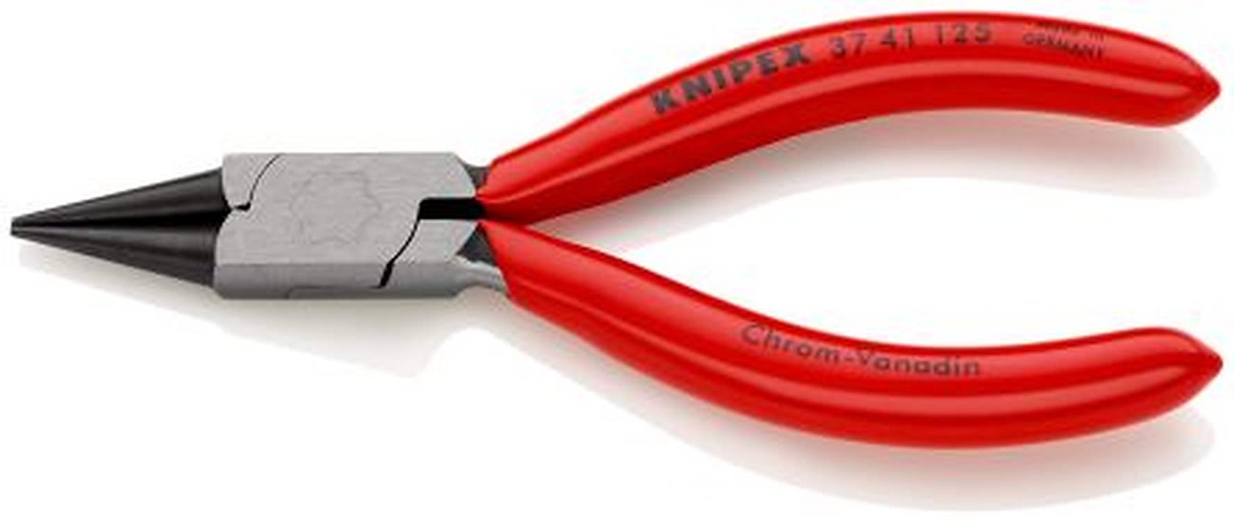 Knipex 37 41 125 1-Piece Flat Nose Plier Round, 125 mm Overall, 27mm Jaw