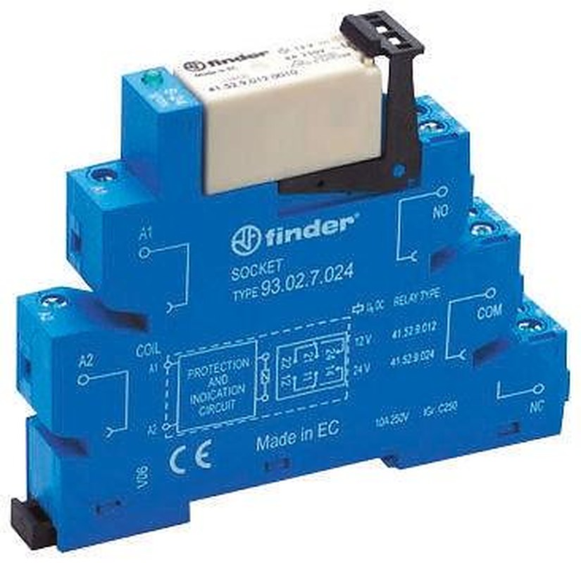 Finder 38 Series Interface Relay, DIN Rail, 12V ac/dc Coil, DPDT, 15.2mA