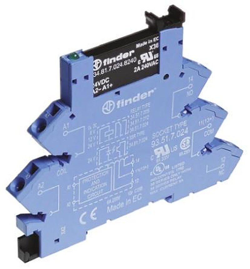 Finder 38 Series Interface Relay, DIN Rail, 6V Coil, SPST
