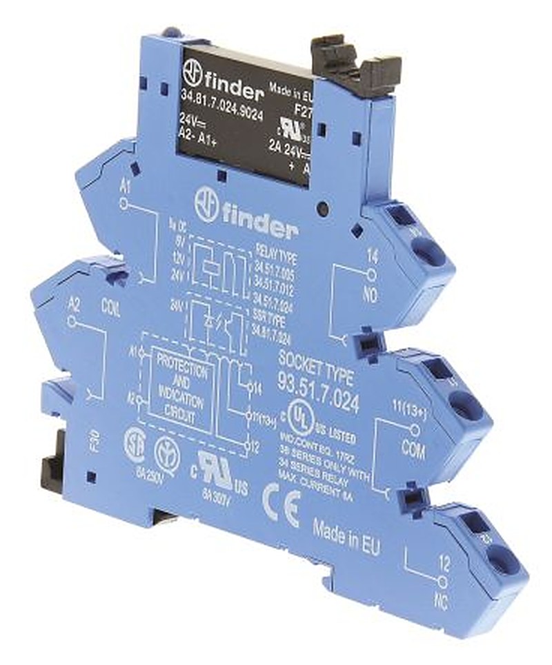Finder 38 Solid State Interface Relay 400V DIN Rail Cage Clamp