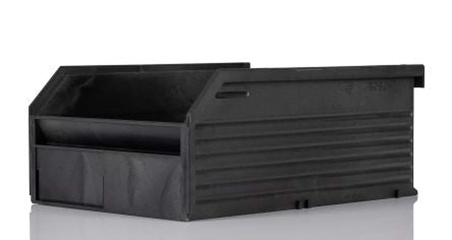 Bosch Rexroth Plastic Storage Bin, 245 mm x 173 mm x 100 mm, Black
