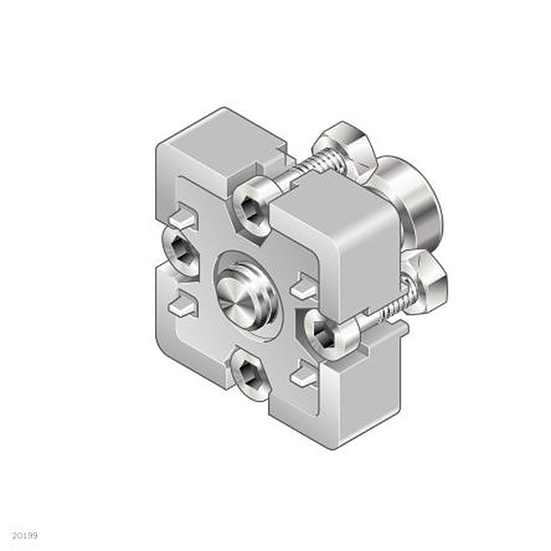 Bosch Rexroth M6M12 End Connector, Connecting Component, Strut Profile 45 x 45 mm, Groove Size 10 mm