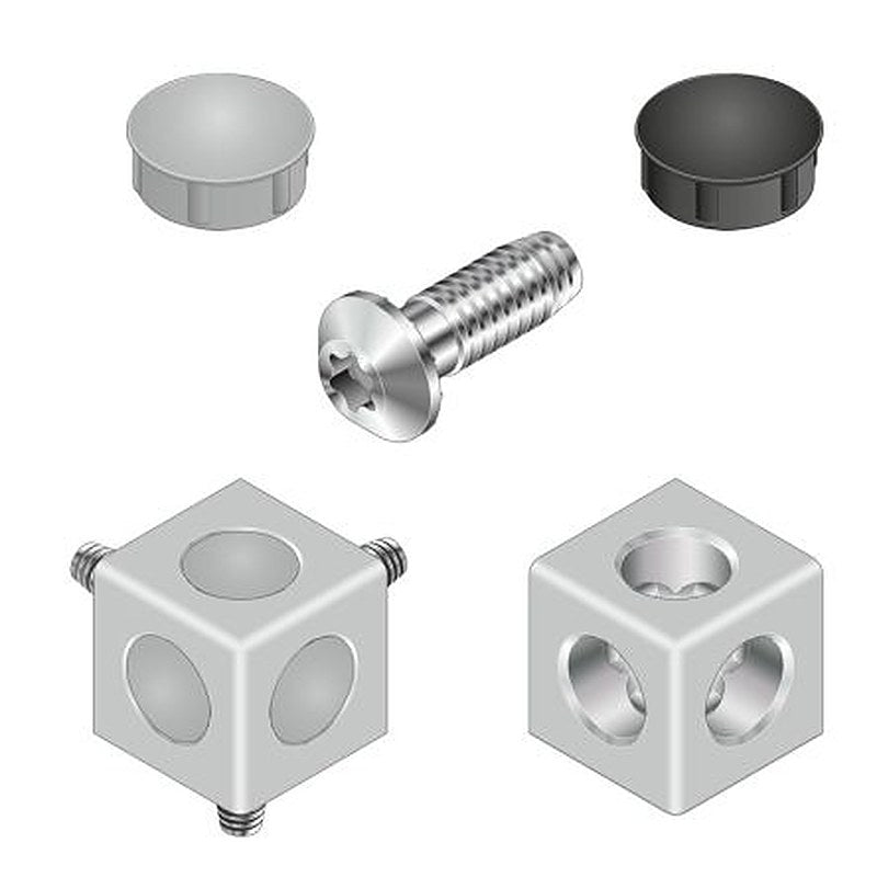 Bosch Rexroth Corner Connector, Connecting Component, Strut Profile 10 mm, Groove Size 10 mm, Round Tube Size 28 mm