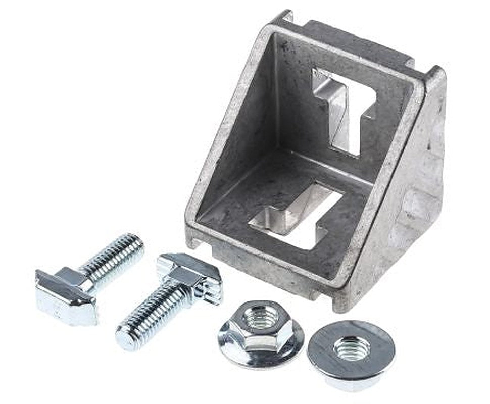Bosch Rexroth M8 Angle Bracket, Connecting Component, Strut Profile 50 mm, Groove Size 10 mm