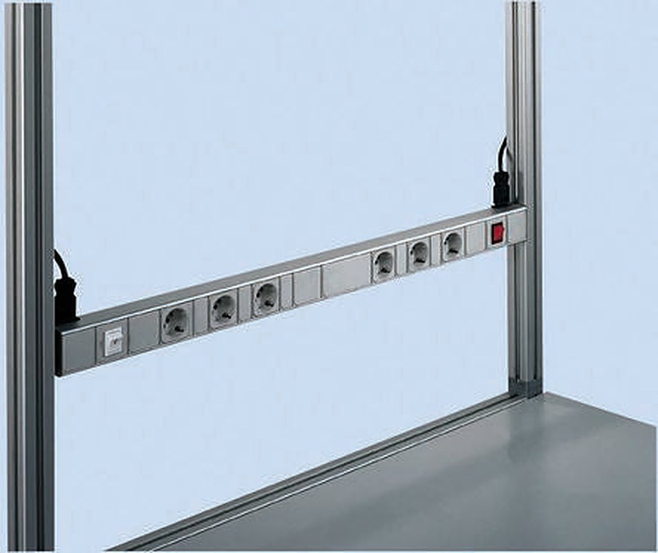 Bosch Rexroth Type F 6 Gang Socket Bar, 20A, 230V ac RCD Protected