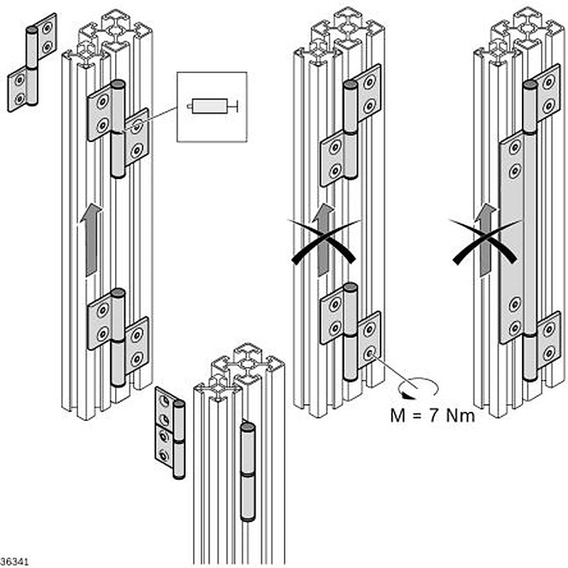 Bosch Rexroth Steel Hinge Pin with a Grooved Pin, 70 mm x 6mm x 6 mm
