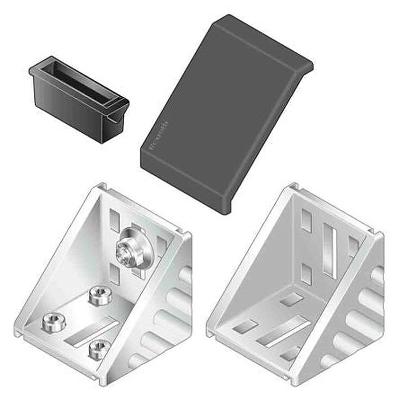 Bosch Rexroth M6 Angular Cover Cap, Connecting Component, Strut Profile 60 mm, Groove Size 10 mm