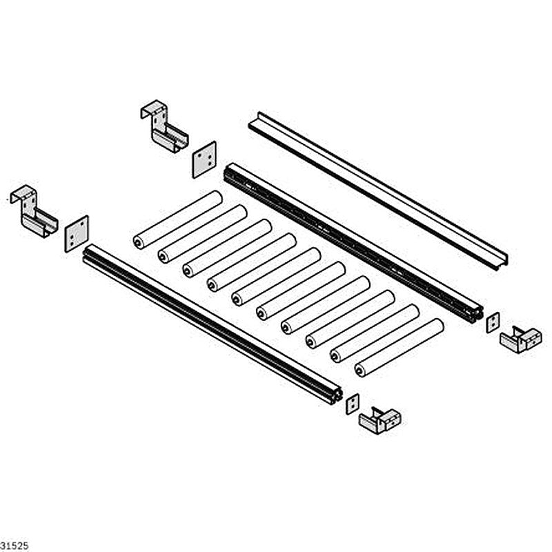 Bosch Rexroth Grey Polyvinyl Chloride, Anodised Aluminium Square Tube 70 x 45 mm 3 m Length, 70 x 45 mm Square,