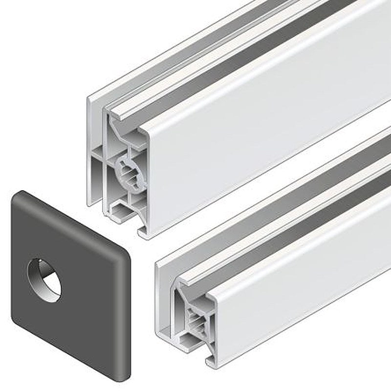 Bosch Rexroth Black Square End Cap 30 x 30 mm Strut Profile