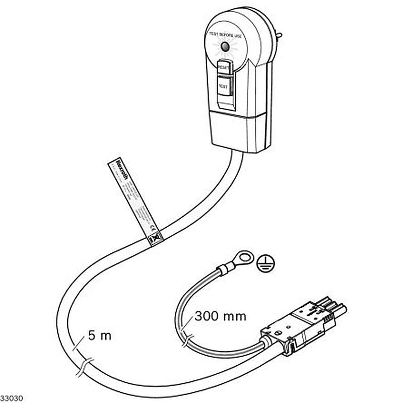 Bosch Rexroth Power Cord, 5 m Orange Polyvinyl Chloride