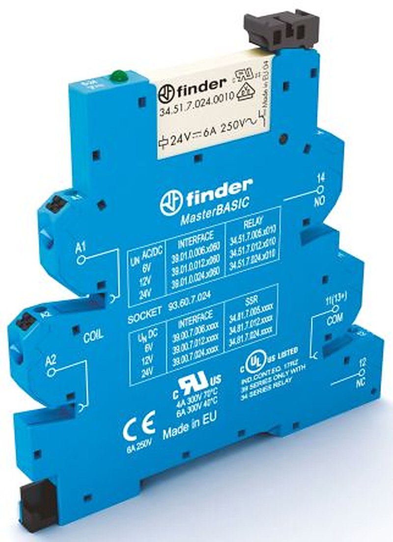Finder 39 Series Interface Relay, DIN Rail, 110V ac/dc Coil, SPDT, 5.6mA