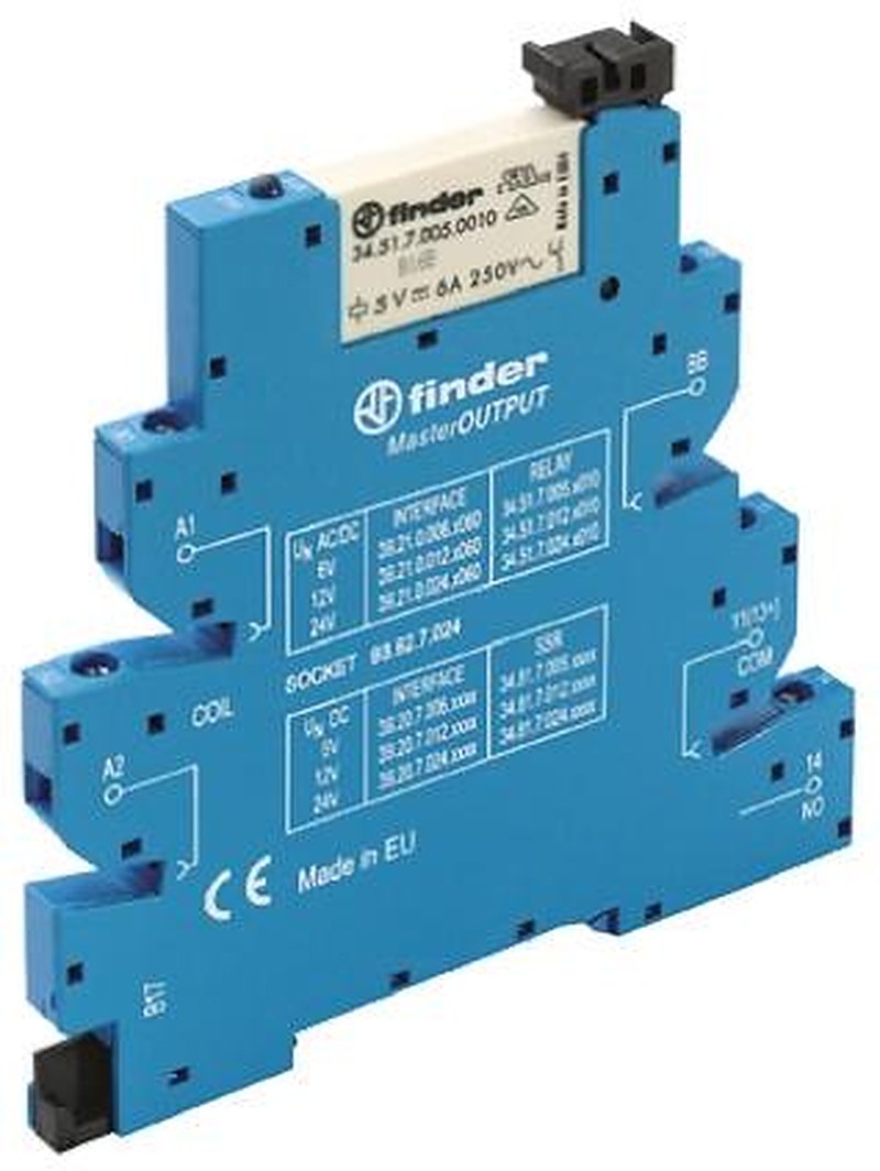 Finder 39 Series Interface Relay, DIN Rail, 110V ac/dc Coil, SPST, 5.6mA