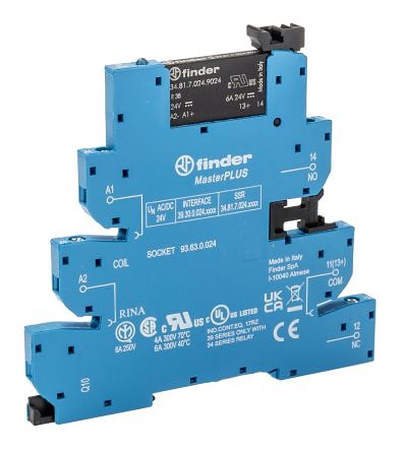 Finder Solid State Interface Relay 400V ac DIN Rail Screw
