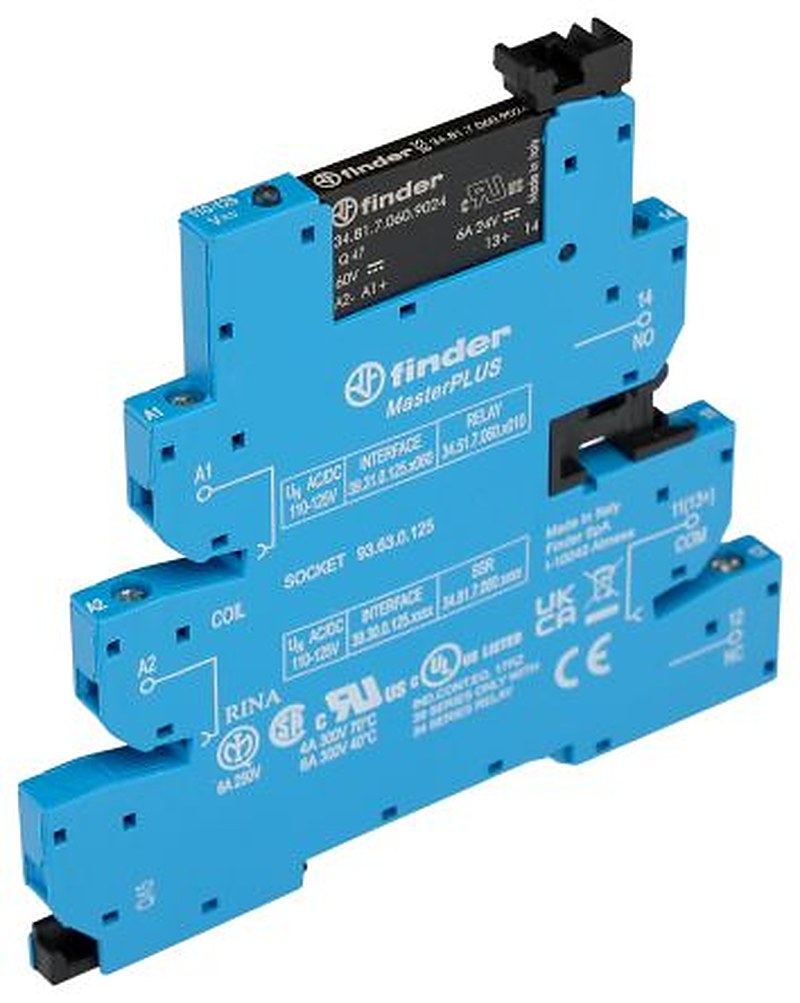 Finder Solid State Interface Relay 400V ac DIN Rail Screw