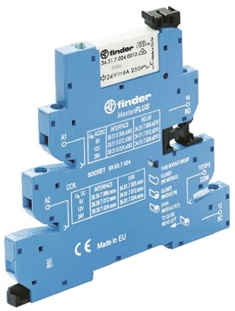 Finder 39 Series Interface Relay, DIN Rail, 125V ac Coil, SPDT