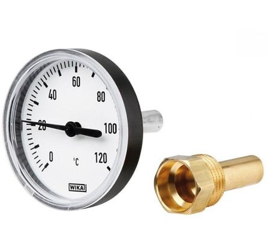 WIKA Dial Thermometer 120 °C, 3908805