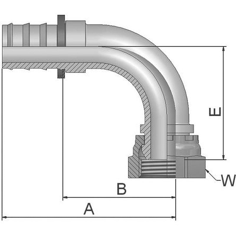 Parker 3B282-12-12 Hydraulic Fitting Female BSP, Steel, 0.75 in Hose ID