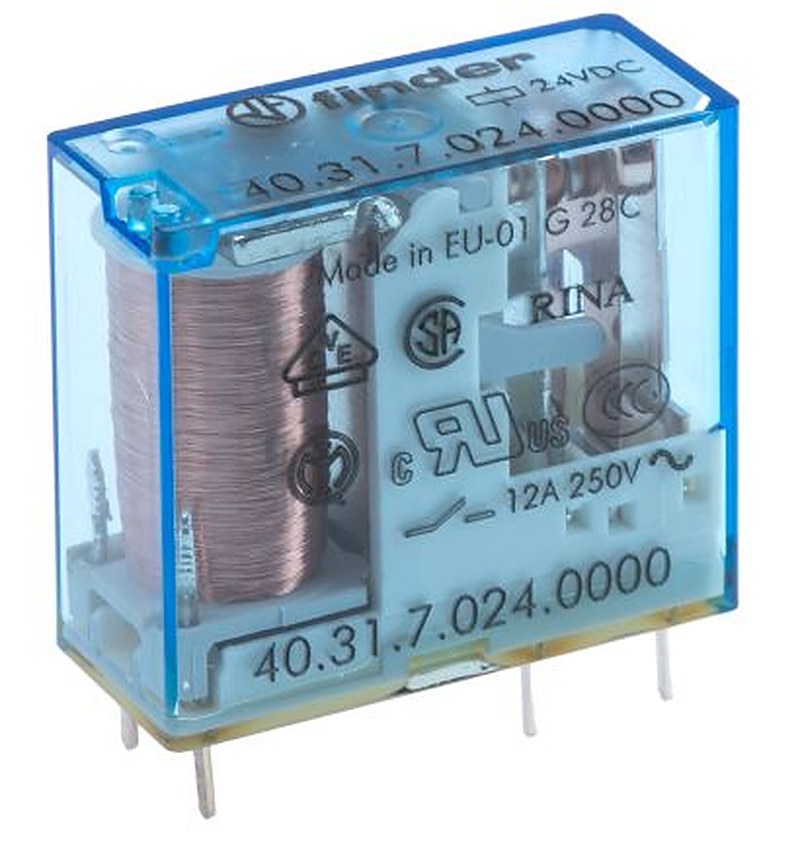 Finder PCB Power Relay, 24V dc Coil, 10A Switching Current, SPDT