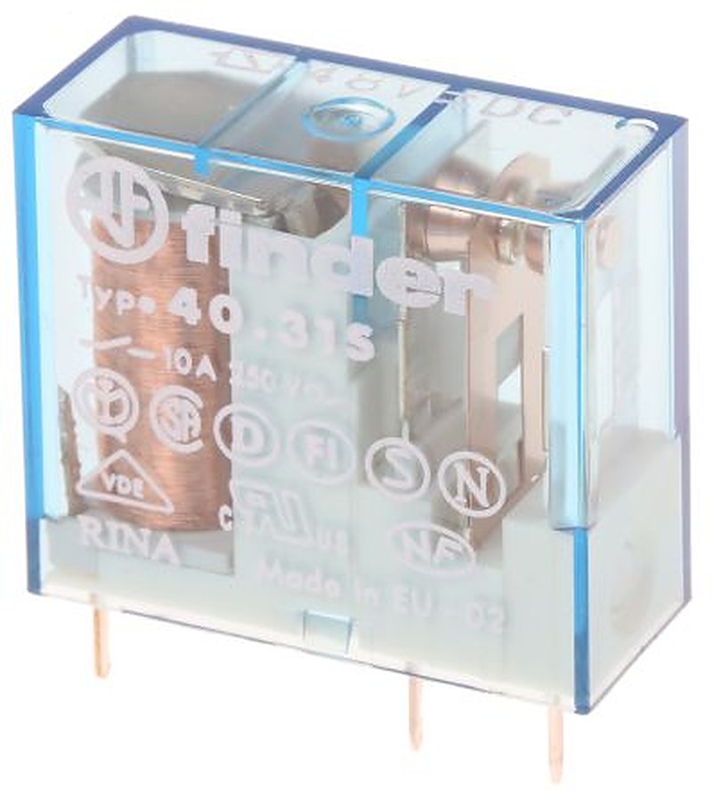 Finder PCB Power Relay, 48V dc Coil, 10A Switching Current, SPDT