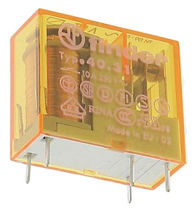 Finder PCB Power Relay, 24V ac Coil, 10A Switching Current, SPDT