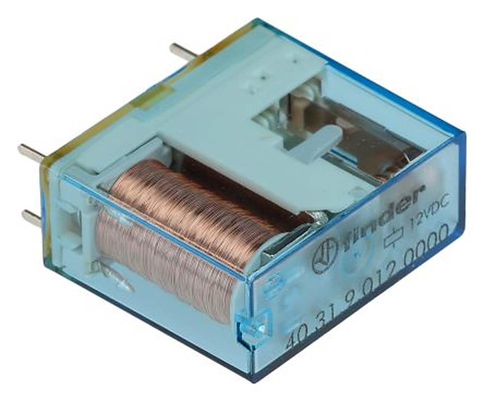 Finder PCB Power Relay, 12V Coil, 10A Switching Current, SPDT