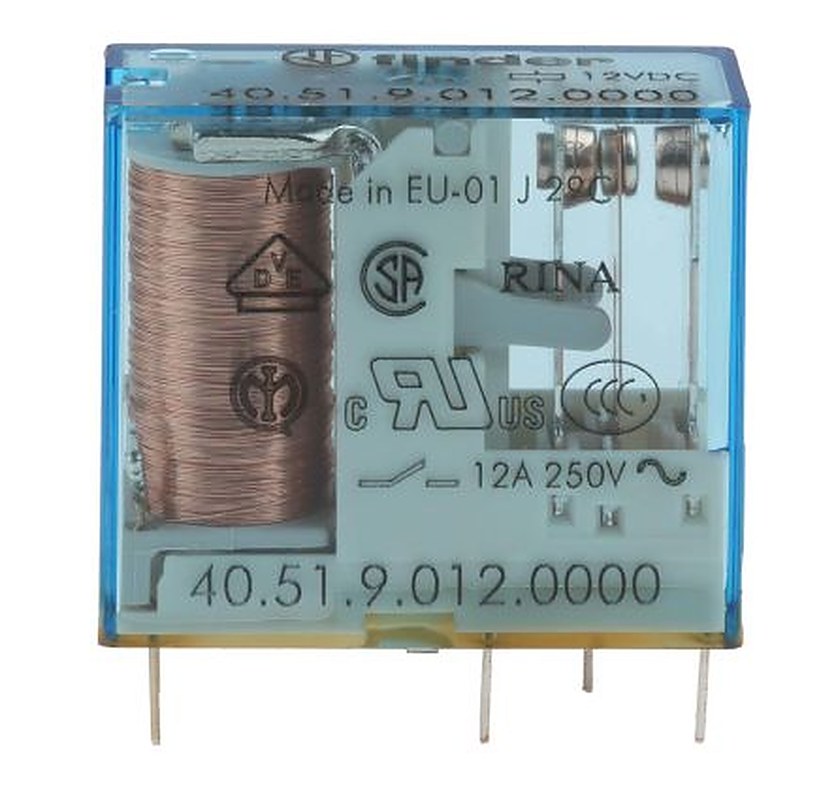 Finder PCB Power Relay, 12V dc Coil, 10A Switching Current, SPDT
