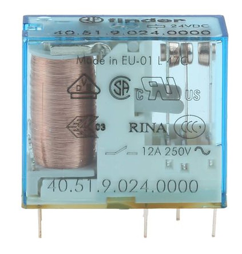 Finder PCB Power Relay, 24V dc Coil, 10A Switching Current, SPDT