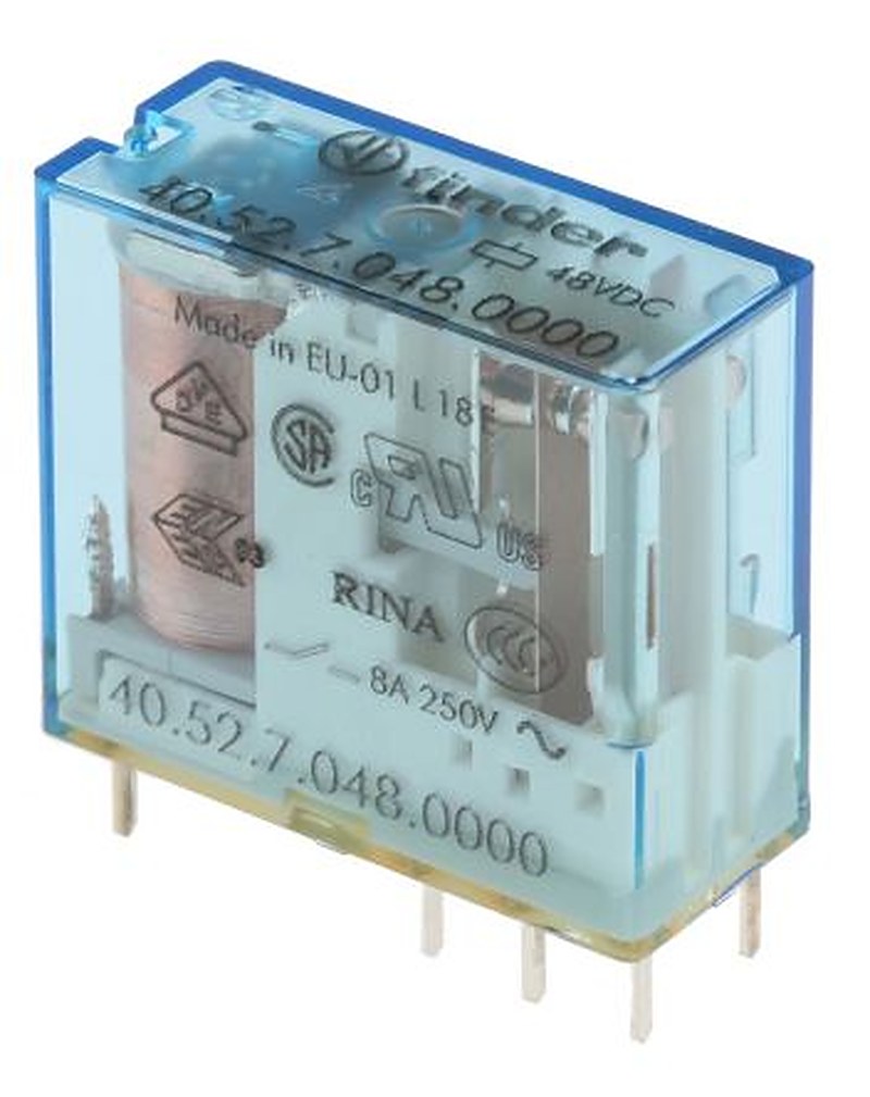 Finder PCB Power Relay, 48V dc Coil, 8A Switching Current, DPDT