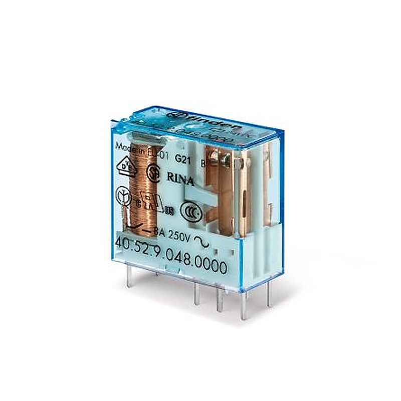 Finder PCB Power Relay, 48V dc Coil, 8A Switching Current, DPDT