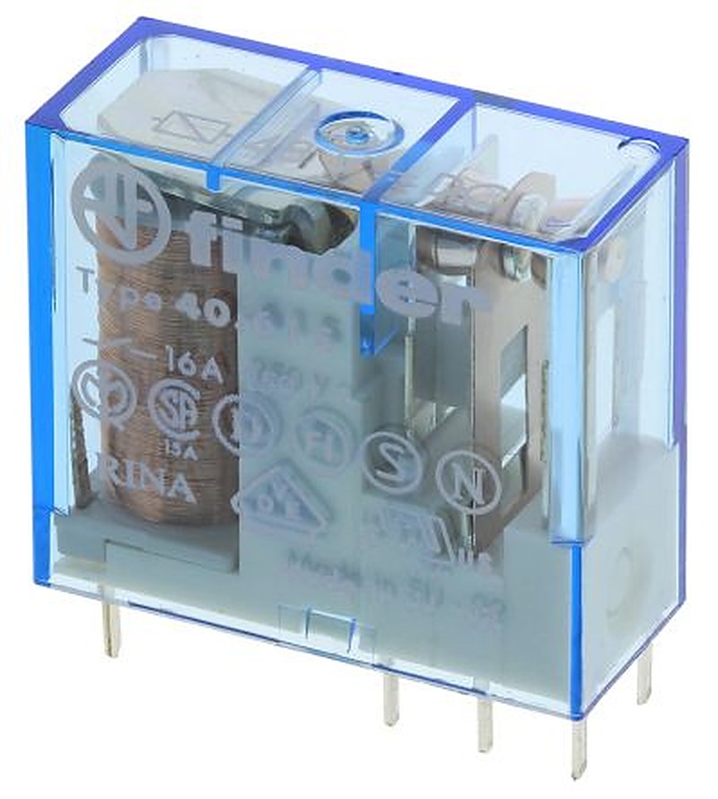 Finder PCB Power Relay, 48V dc Coil, 16A Switching Current, SPDT