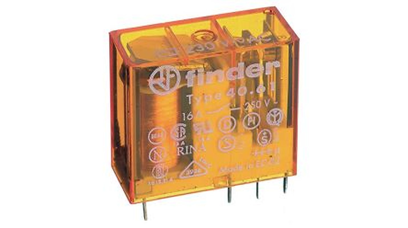 Finder Through Hole Power Relay, 6V Coil, 16A Switching Current, SPDT