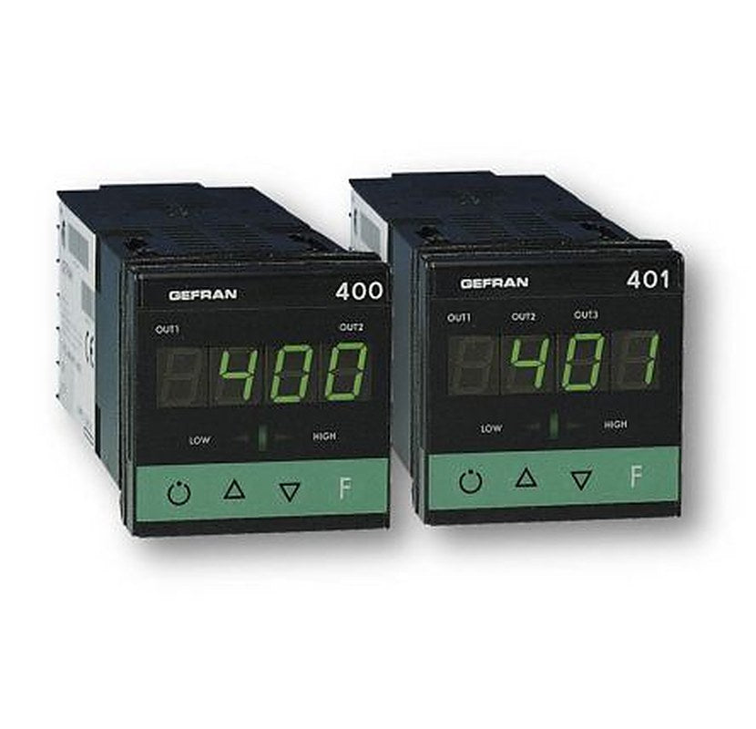 Gefran Panel PID Temperature Controller 2 Input, 3 Output Static/Logic (10 Vdc/30 mA Or 24 Vdc/20 mA), Relay (250 Vac/5