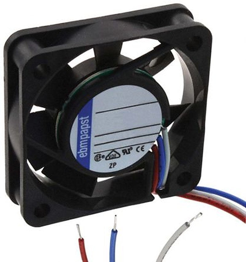 ebm-papst 400 F Series Axial Fan, 5V dc, 9 m³/h, 900 mW, 0.12 A Max, IP20 40 mm 40mm 10 mm
