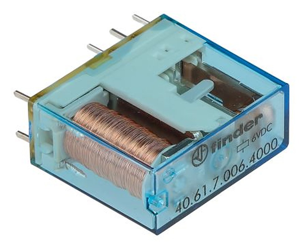Finder PCB Power Relay, 6V dc Coil, 16A Switching Current, SPDT