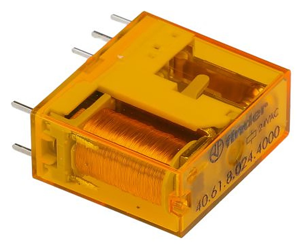 Finder PCB Power Relay, 24V ac Coil, 16A Switching Current, SPDT