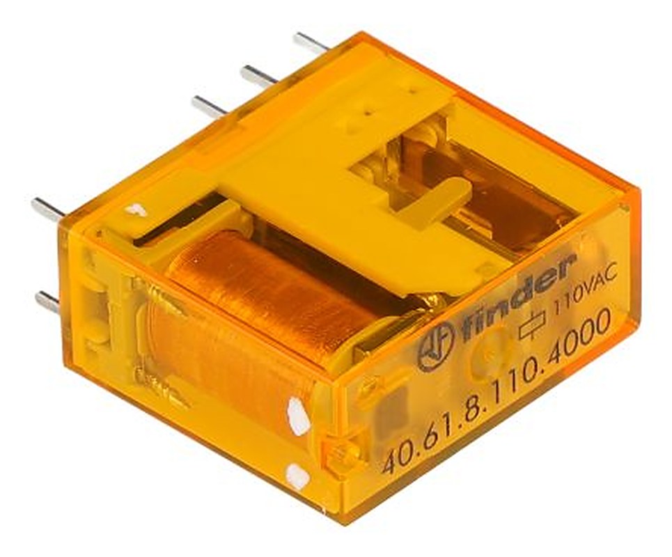 Finder PCB Power Relay, 110V ac Coil, 16A Switching Current, SPDT