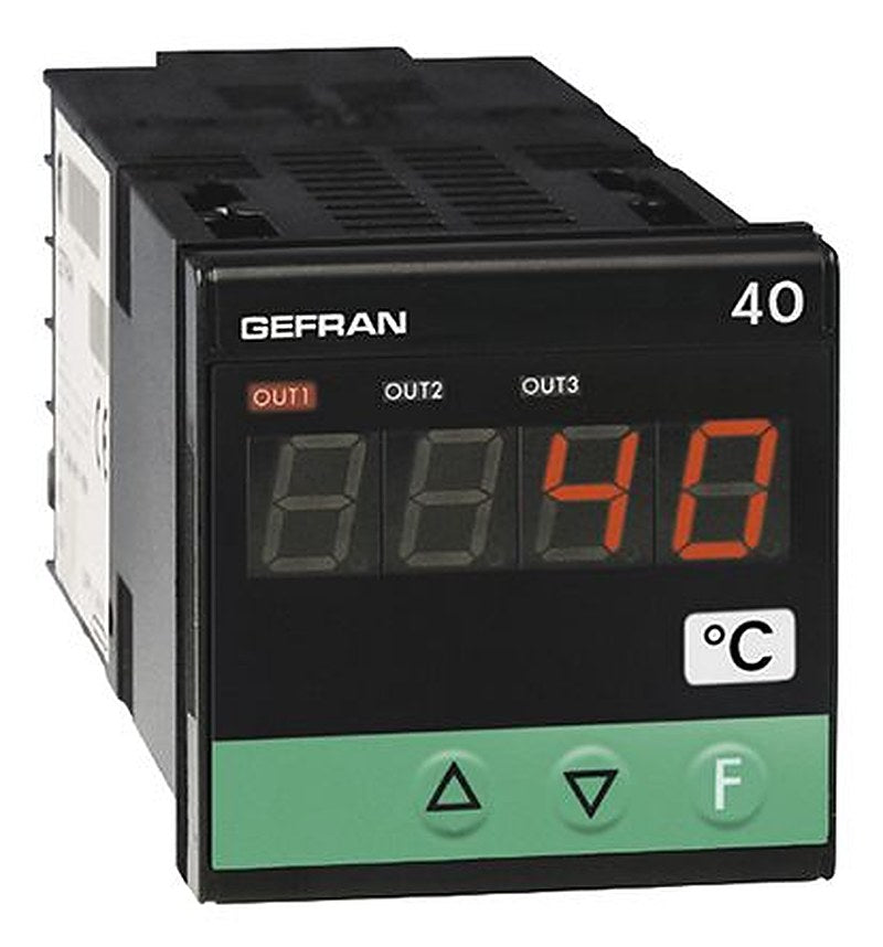 Gefran Front, Panel Temperature Indicator 1 Input Only for 96, Triac 20 to 240 Vac ±10%, Relay (250 Vac/5 A), Analogue