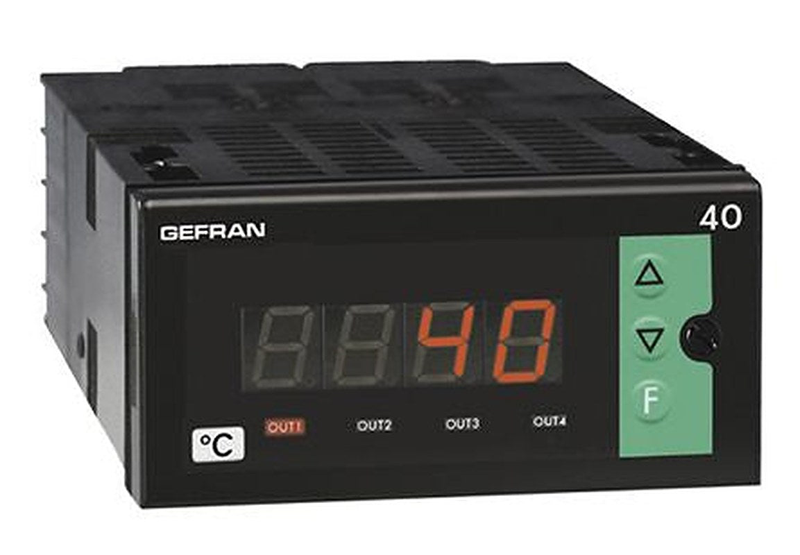 Gefran 40T 96 Panel On-Off Temperature Controller 1 Input, 3 Output Relay 24V ac/dc Temperature Control