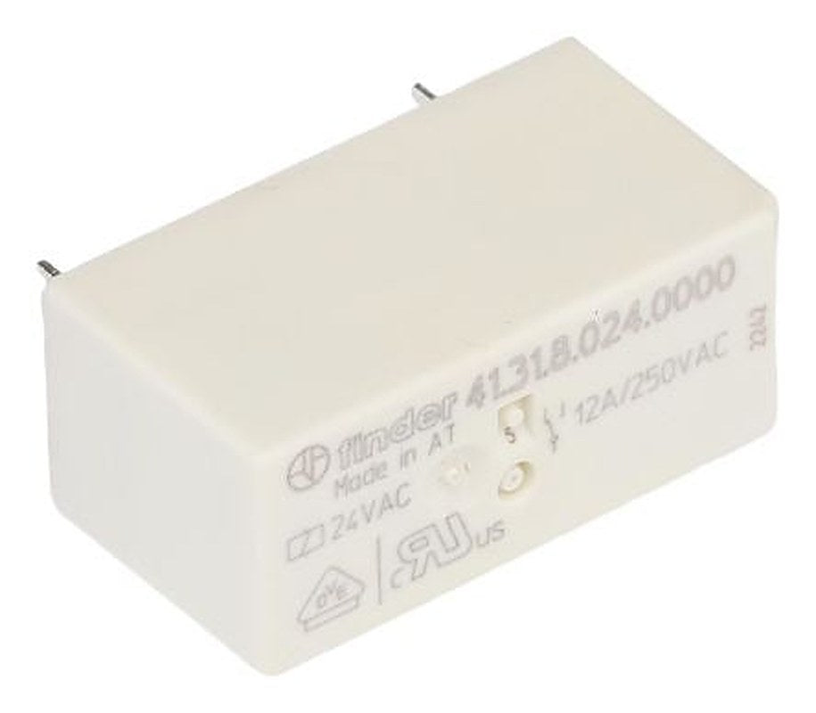 Finder PCB Power Relay, 24V ac Coil, 12A Switching Current, SPDT