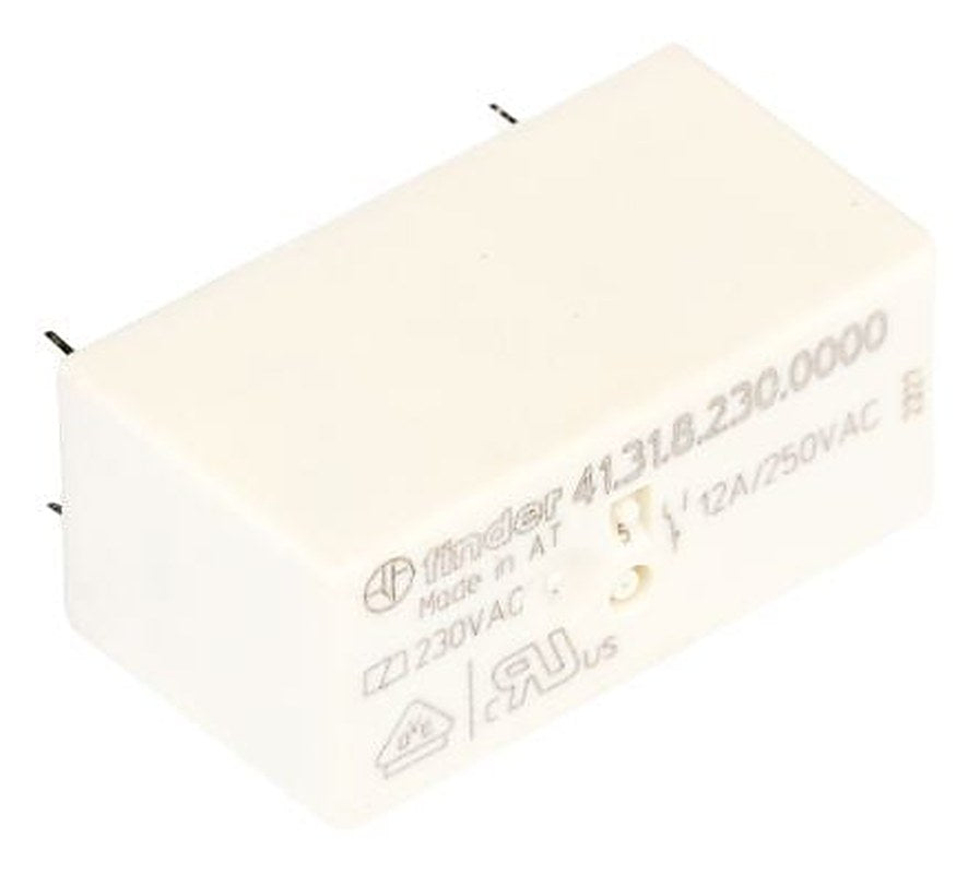 Finder PCB Power Relay, 230V ac Coil, 12A Switching Current, SPDT