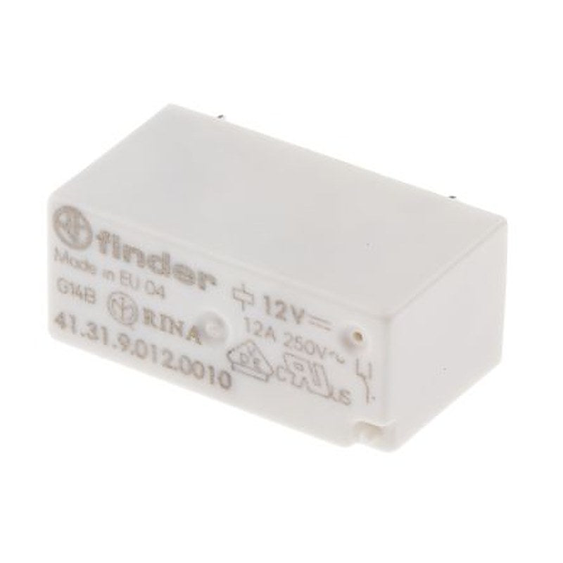 Finder PCB Power Relay, 12V dc Coil, 12A Switching Current, SPDT