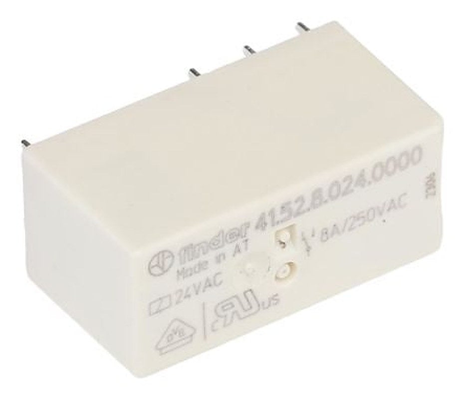 Finder PCB Power Relay, 24V ac Coil, 8A Switching Current, DPDT