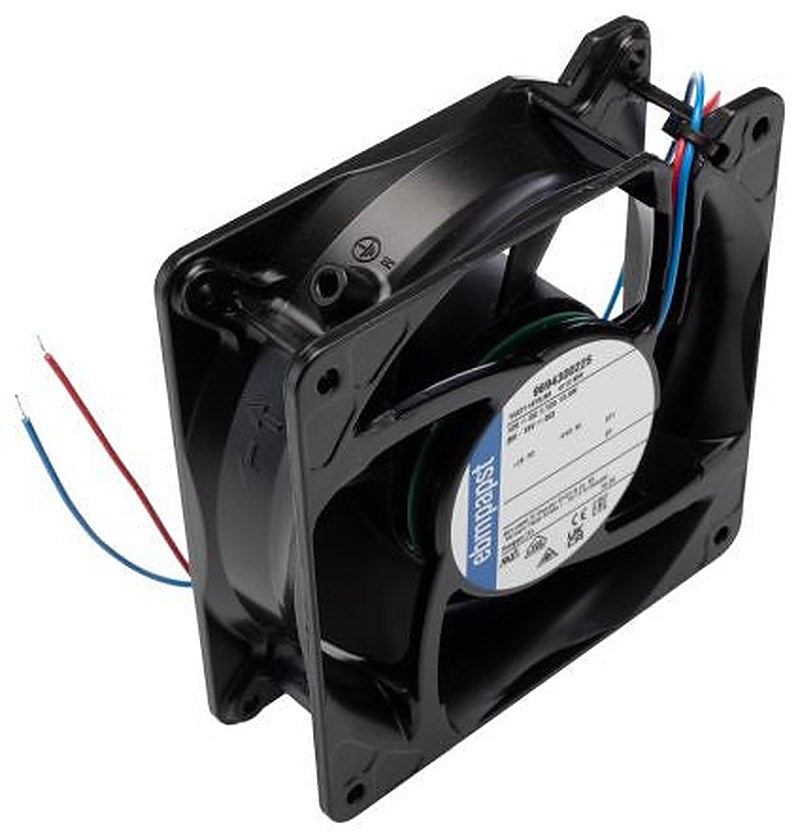 ebm-papst 4100 NHH - S-Force Series Axial Fan, 12V dc, 260 m³/h, 13.3 W, 1.11 A Max, IP54, IP68 119 mm 119mm 38 mm