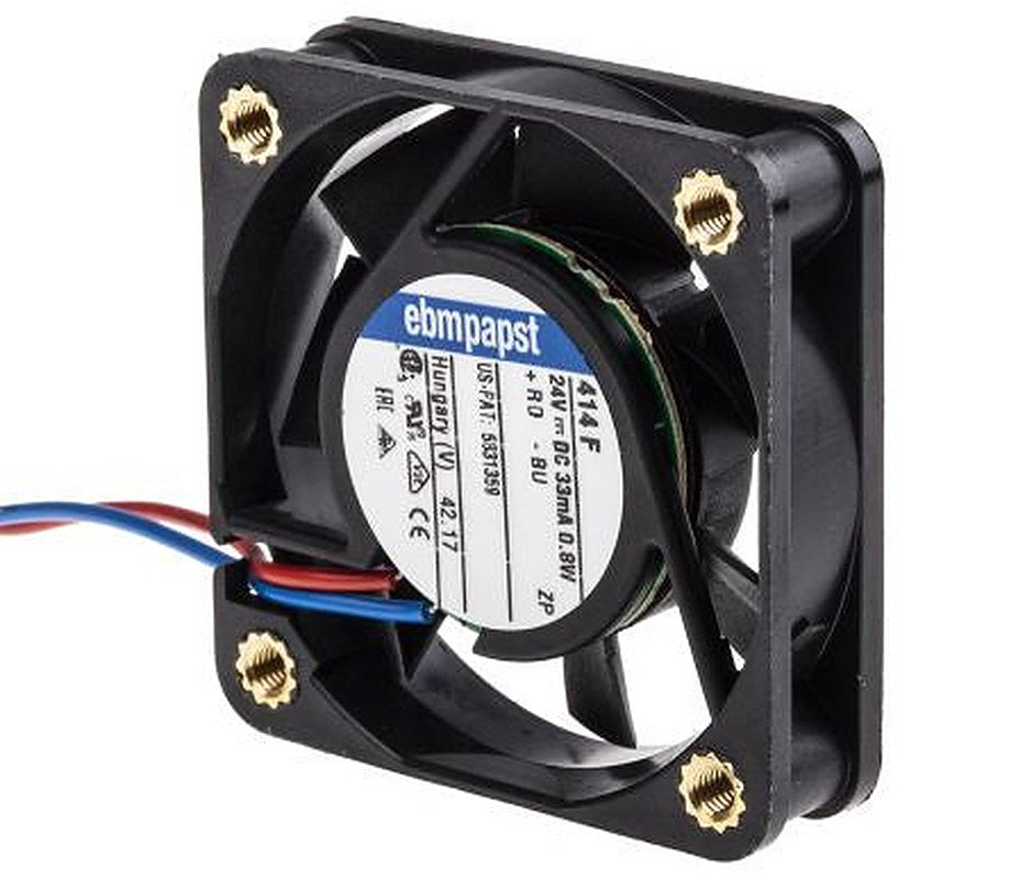 ebm-papst 400 F Series Axial Fan, 24V dc, 8 m³/h, 800 mW, IP20 40 mm 10mm 10 mm